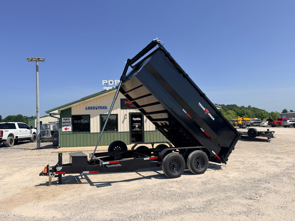 2026 New Texas Pride Dump Trailer | 7' x 14' x 4' | 14000 lbs GVWR | Telescopic Lift | 4' Sides | Model: DT