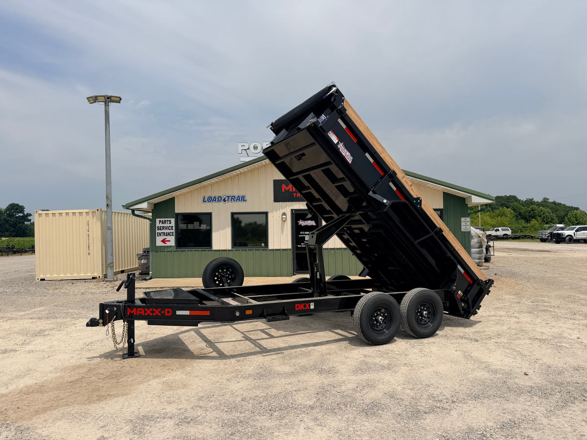 2026 New Maxx-D Dump Trailer | 14' x 83" | 14k GVWR | 24" Sides | Scissor Hoist | DKB8314