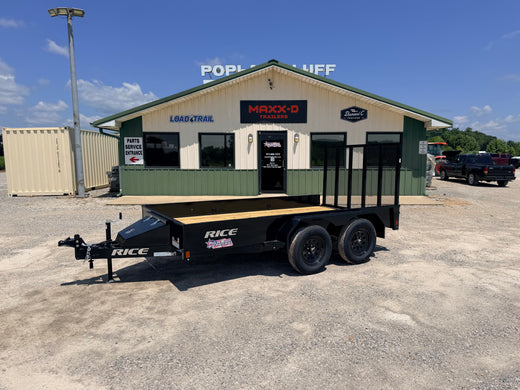 2026 New Rice Trailers Utility Trailer | 76" x 12' | 7000 lb GVWR | Tandem Axle | Solid Sides | Model TST7612