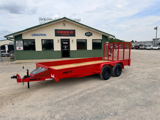 2027 New Rice Utility Trailer | 82" x 16' | 7000 lbs GVWR | Tandem Axle | Stealth Solid Sides | Lockable Toolbox | TST8216