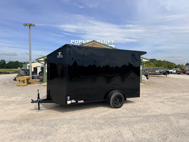 2027 New Anvil Cargo Trailer | 6' x 12' | 3500 lbs GVWR | Ramp Door | V-Nose | Rear Spoiler