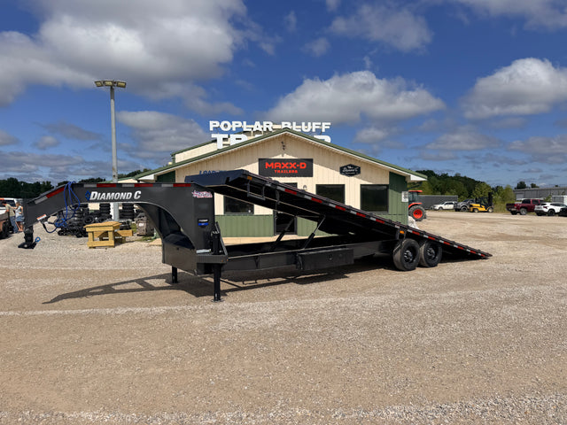 2027 New Diamond C Tilt Trailer | 28' x 102" | 23000 lbs GVWR | Gooseneck Deckover | Full Bed Tilt | DET210GN