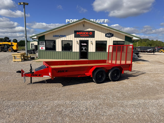 2027 New Rice Utility Trailer | 82" x 14' | 7000 lbs GVWR | Tandem Axle | Electric Brakes | Stealth Solid Sides | TST8214
