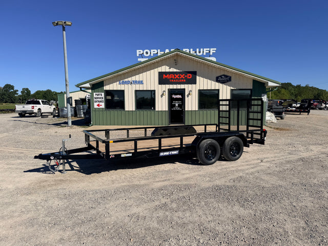 2025 Used Sure Trac Utility Trailer | 82" x 16' | 7000 lb GVWR | Tandem Axle | 4' Gate | Model: 82x16TA7K