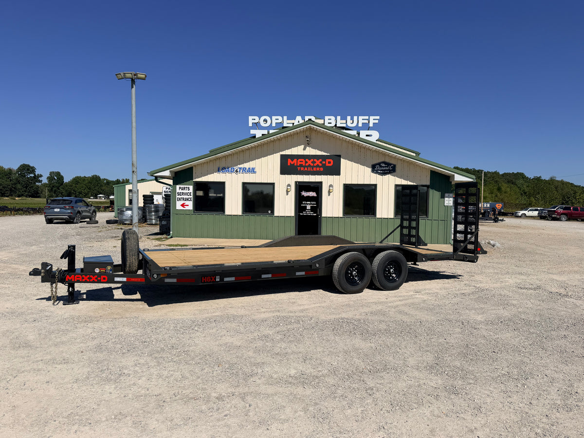 2027 New MAXX-D Equipment Trailer | 22' x 102" | 15000 lbs GVWR | 2' Dovetail | Stand-Up Ramps | H6X10222
