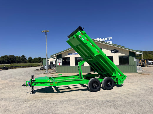 2027 New Load Trail Dump Trailer | 7' x 14' | 14000 GVWR | Tandem Axle | 18" Sides | Scissor Hoist | DE8314