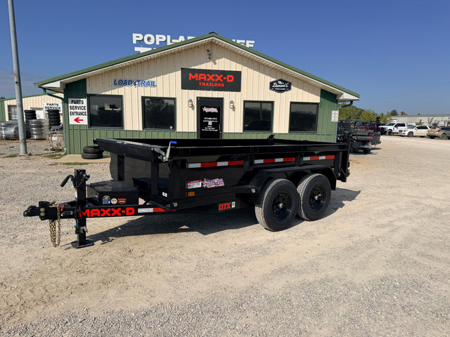 2027 New MAXX-D Dump Trailer | 6' x 12' | 12000 lb GVWR | 21" Solid Sides | Split/Spreader Gate | D7B7212