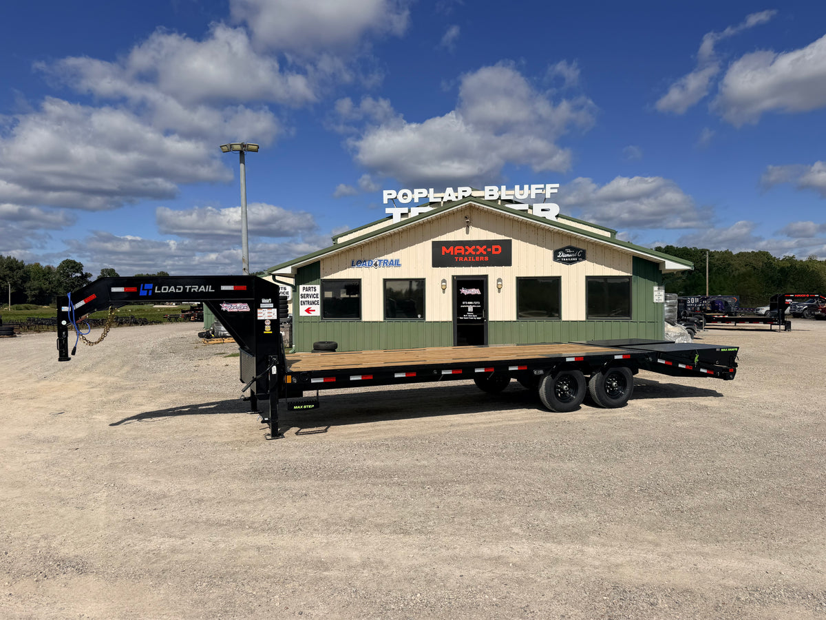 2027 New Load Trail Gooseneck Trailer | 102" x 25' | 14,000 lb GVWR | MAX Ramps | 5' Self Clean Dove | GP0225