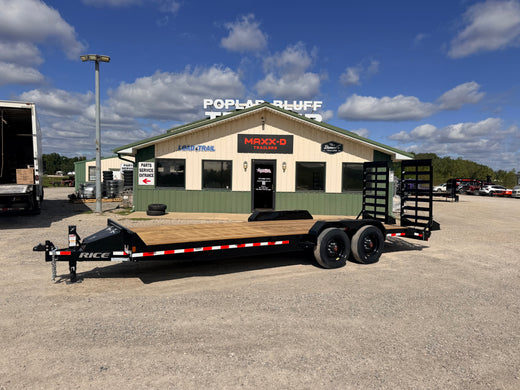 2027 New Rice Equipment Trailer | 82" X 22' | 16000 lb GVWR | 2' Dovetail | Spring Assisted Ramps | FMHD22 16K Equipment HD