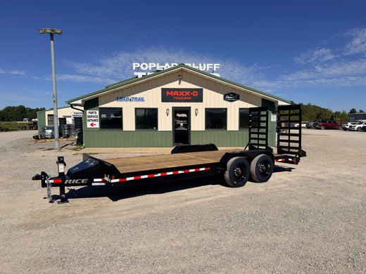 2027 New Rice Equipment Trailer | 82" x 20' | 16000 GVWR | Tandem Axle | Spring Assist Ramps | FMHD20 16K Equipment HD
