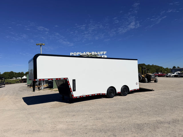 2027 New United Gooseneck Enclosed Car Hauler Trailer | 8.5' X 28' | 14k GVWR | 8' Interior | Ramp Door | UXGN