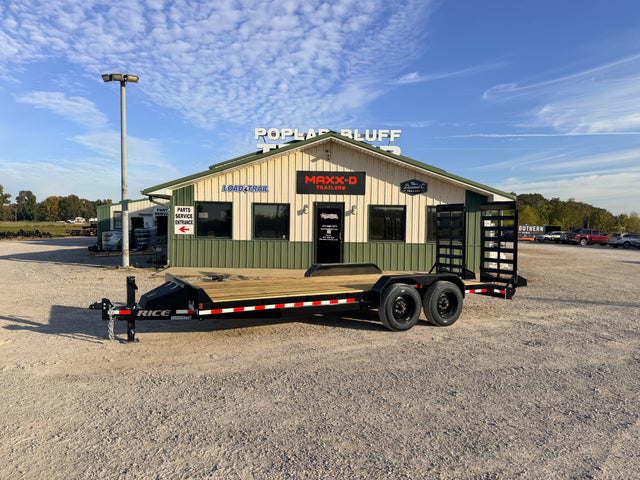 2027 New Rice Equipment Trailer | 82" x 20' | 16000 lbs GVWR | Tandem 8K Axles | 5' Spring Assisted Ramps | FMHD20 16K Equipment HD