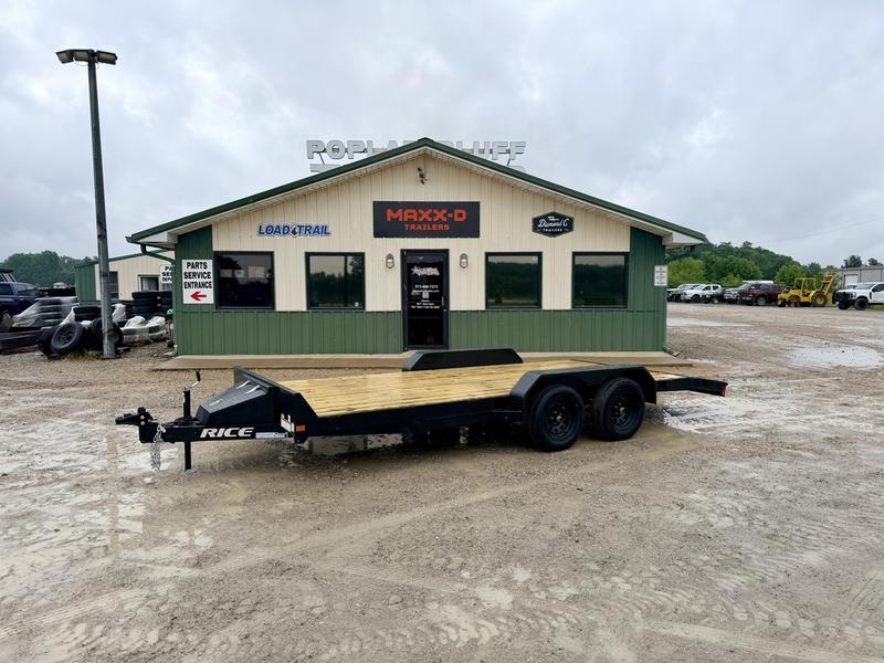 2026 New Rice Trailers Car Hauler Trailer | 82" x 18' | 7000 lb GVWR | Tandem Axle | 5' Slide-In Ramps | FMCR8218
