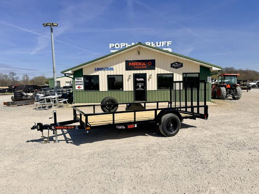 2026 New Maxx-D Utility Trailer | 83" x 14' | 5200 lb GVWR | 4' Spring Assist Gate | 1' Dovetail | S3X8314
