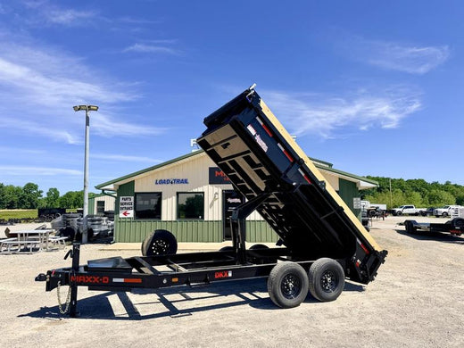 2026 New Maxx-D Dump Trailer | 14' x 83" | 14k GVWR | 24" Sides | Scissor Hoist | DKB8314