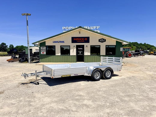 2027 New Aluma Utility Trailer | 81" x 15' | 4400 lb GVWR | Aluminum Bi-Fold Tailgate | Solid Aluminum Sides | 8115TA-R-BT-SR