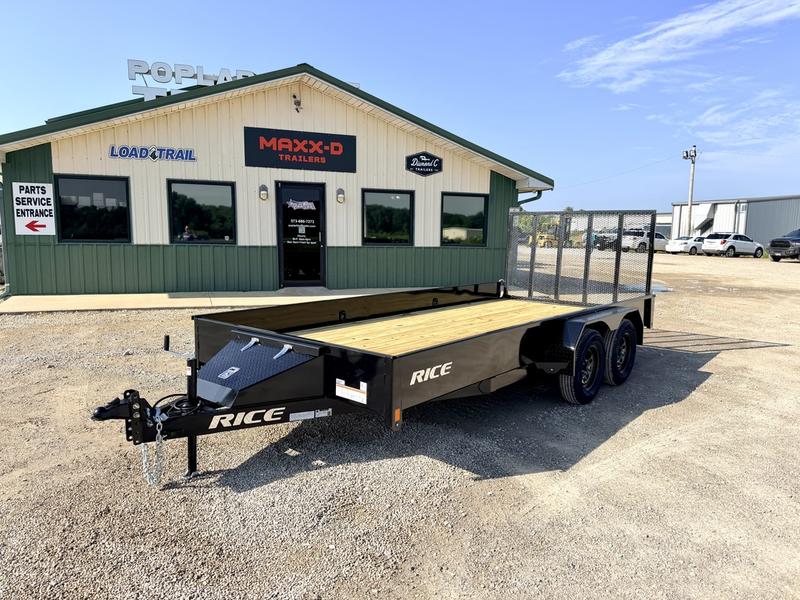 2026 New Rice Trailers Utility Trailer | 82" x 16' | 7000 lb GVWR | Tandem Axle | Solid Sides | TST8216
