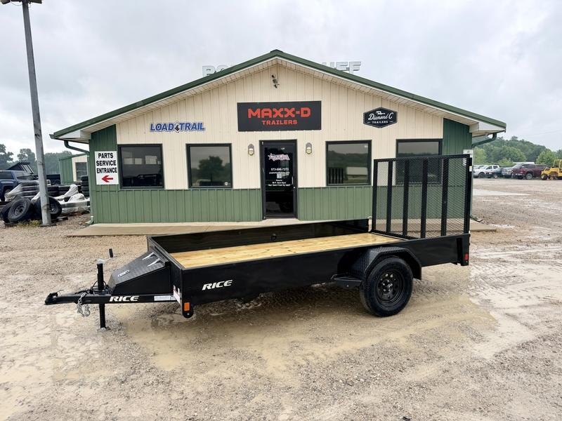 2026 New Rice Utility Trailer | 76" x 12' | 2990 lb GVWR | Single Axle Stealth | Solid Steel Sides | SST7612