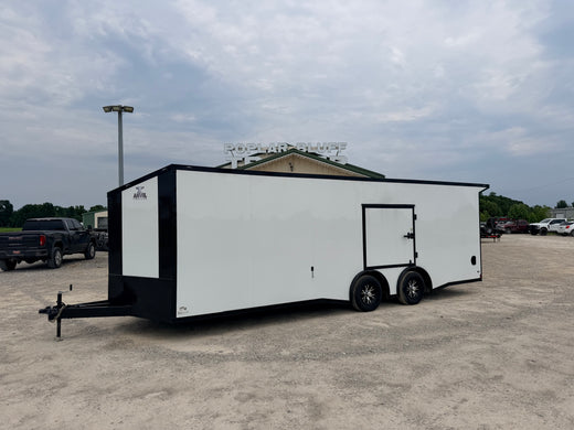 2025 Used Anvil Enclosed Car Hauler Trailer | 8.5' x 24' | 9990 lbs GVWR | Spread Torsion Axles | Escape Door | Blackout Package