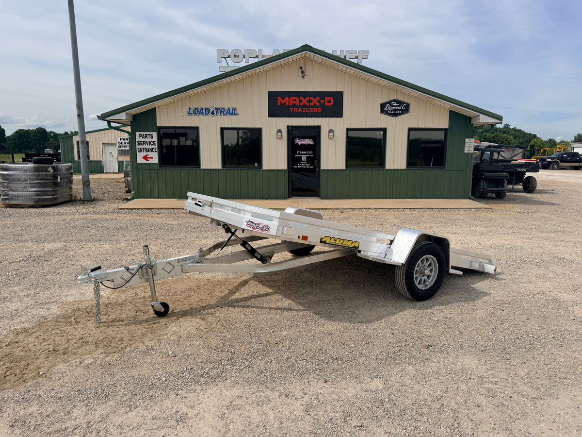 2027 New Aluma Utility Tilt Trailer | 77.5" x 12' | 2990 lb GVWR | All-Aluminum Frame | Hydraulic Tilt | 7712H-TILT-S
