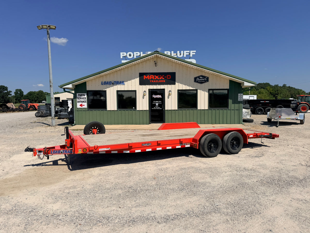 2023 Used Load Trail Car Hauler Trailer | 83" x 22' | 9990 lbs GVWR | Slide-In Ramps | 2 Dexter 5200 lb Axles | CH8322