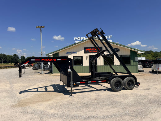 2023 Used MAXX-D Gooseneck Dump Trailer | 14' X 83" | 18,000 LB GVWR | Roll-Off Chassis | 22K Winch | ROX