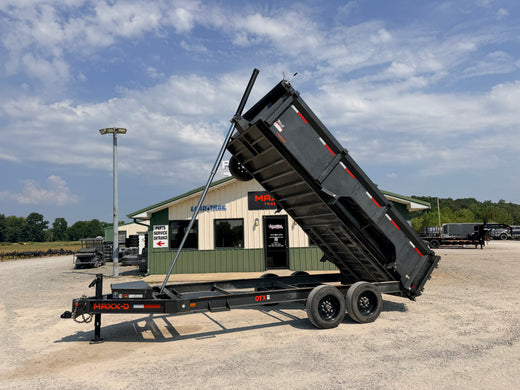 2025 Used MAXX-D Dump Trailer | 16' X 83" | 16,000 LB GVWR | Telescopic Cylinder | 3' Solid Sides | DTX8316