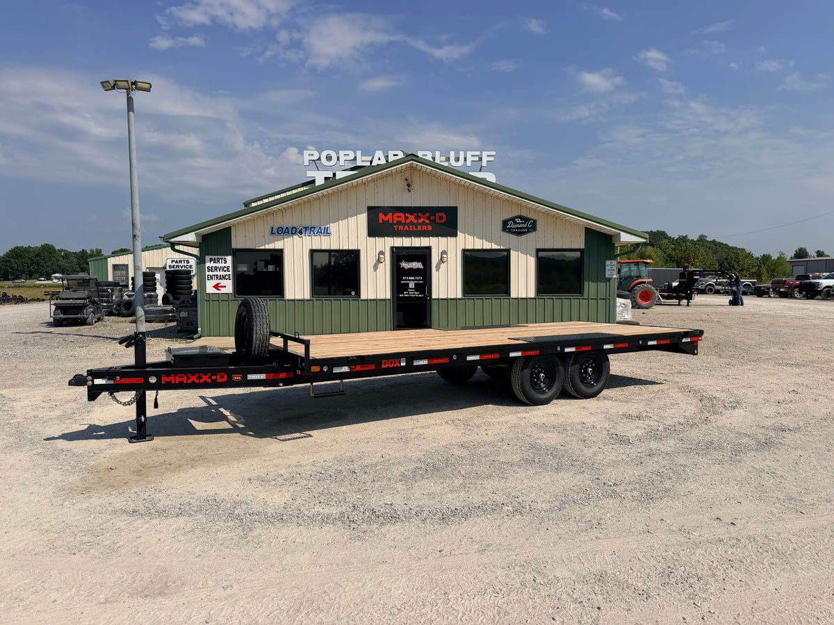 2027 New Maxx-D Equipment Trailer | 102" x 20' | 14000 GVWR | 7' Slide-In Ramps | 2x8 Treated Wood Floor | DOB10220