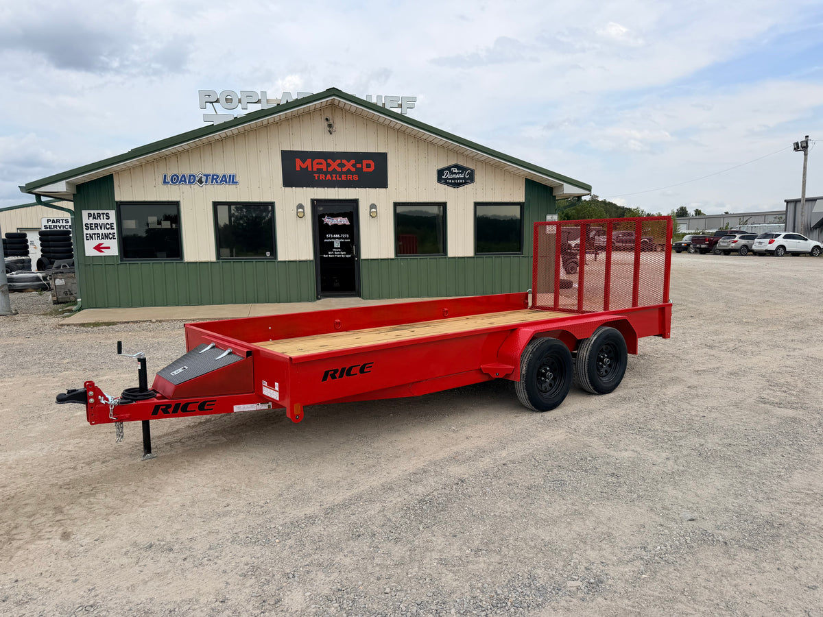 2027 New Rice Utility Trailer | 82" x 16' | 7000 lbs GVWR | Tandem Axle | Stealth Solid Sides | Lockable Toolbox | TST8216