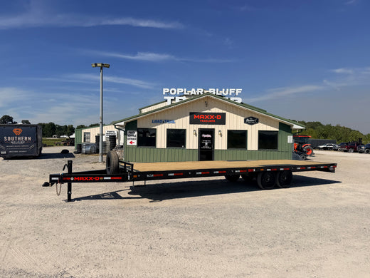 2027 New MAXX-D Equipment Trailer | 28' x 102" | 14000 lb GVWR | Deckover Flatbed | Slide-In Ramps | DOX10228