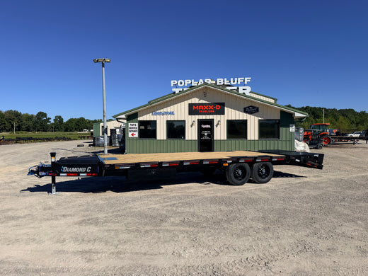 2027 New Diamond C Equipment Trailer | 24' x 102" | 23000 lb GVWR | Deckover Flatbed | MAX Ramps | DEC210