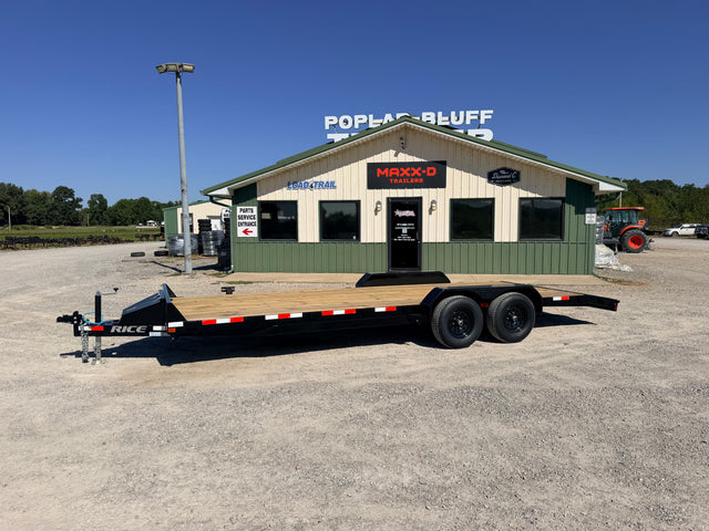 2027 New Rice Car Hauler Trailer | 82" x 22' | 9990 GVWR | Tandem Axle | 20'+2' Dovetail | FMCMR8222