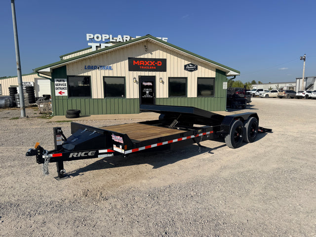 2027 New Rice Tilt Trailer | 82" X 20' | 16000 lb GVWR | Partial Tilt | Dexter Axles | Model PTHDEC20