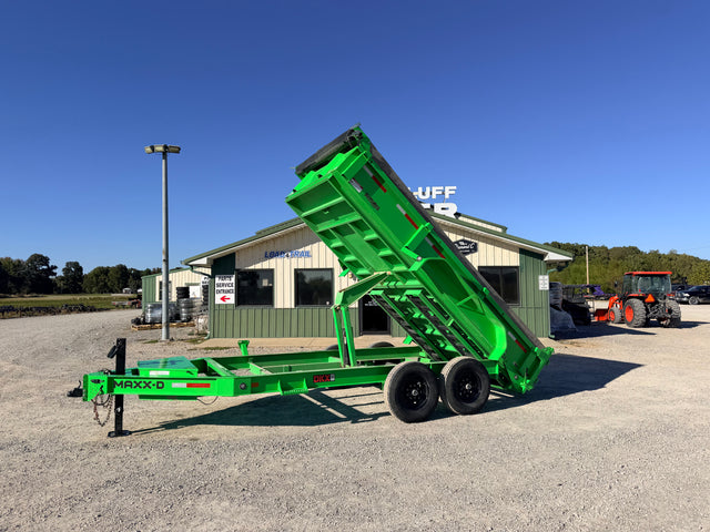 2025 Used MAXX-D Dump Trailer | 14' x 83" | 14,000 lb GVWR | 18" Sides | Pull Back Tarp | DKX8314