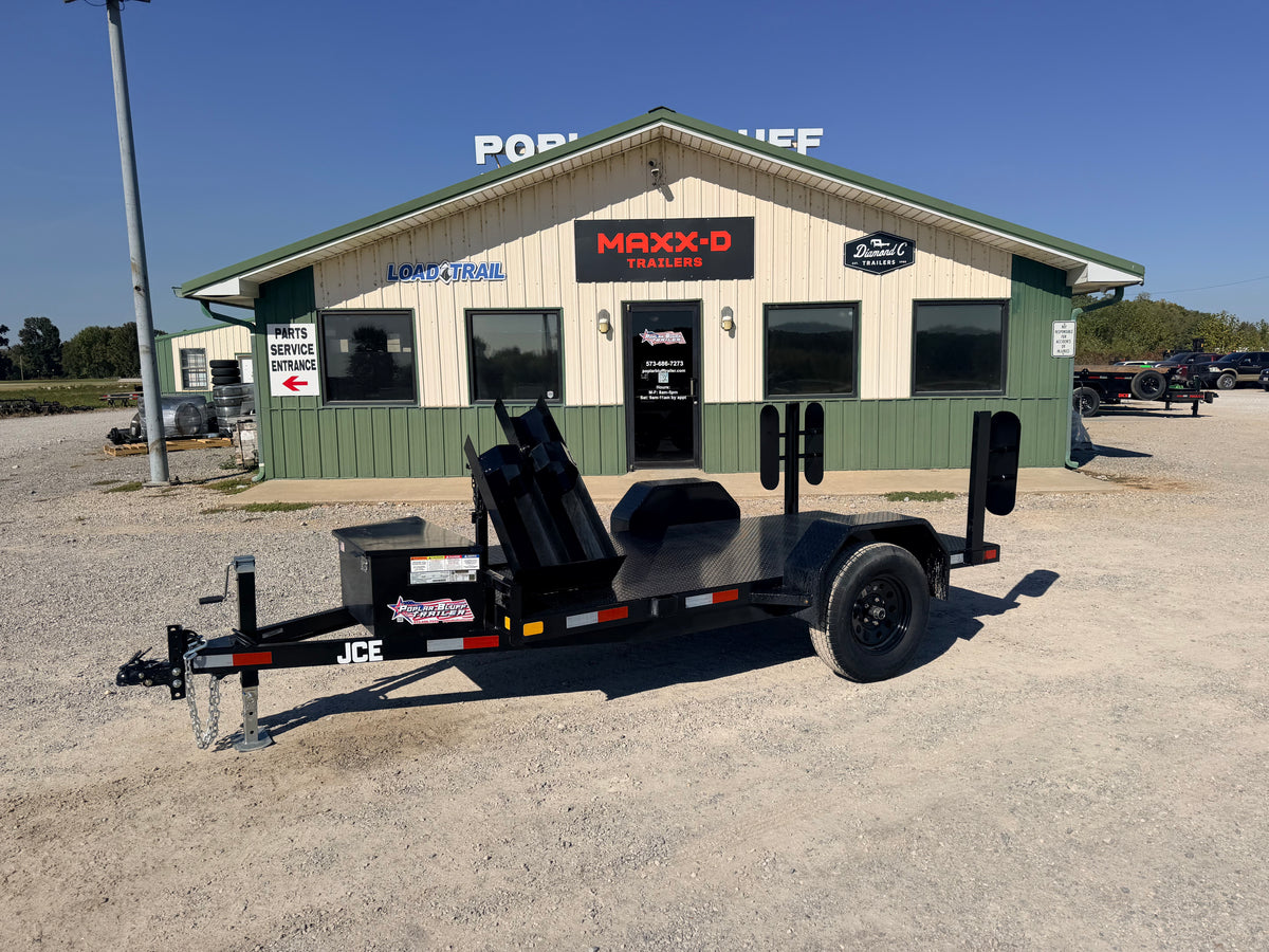 2027 New JCE Utility Trailer | 5' X 10' | 5200 lbs GVWR | Bottle Holder | A-Frame Toolbox