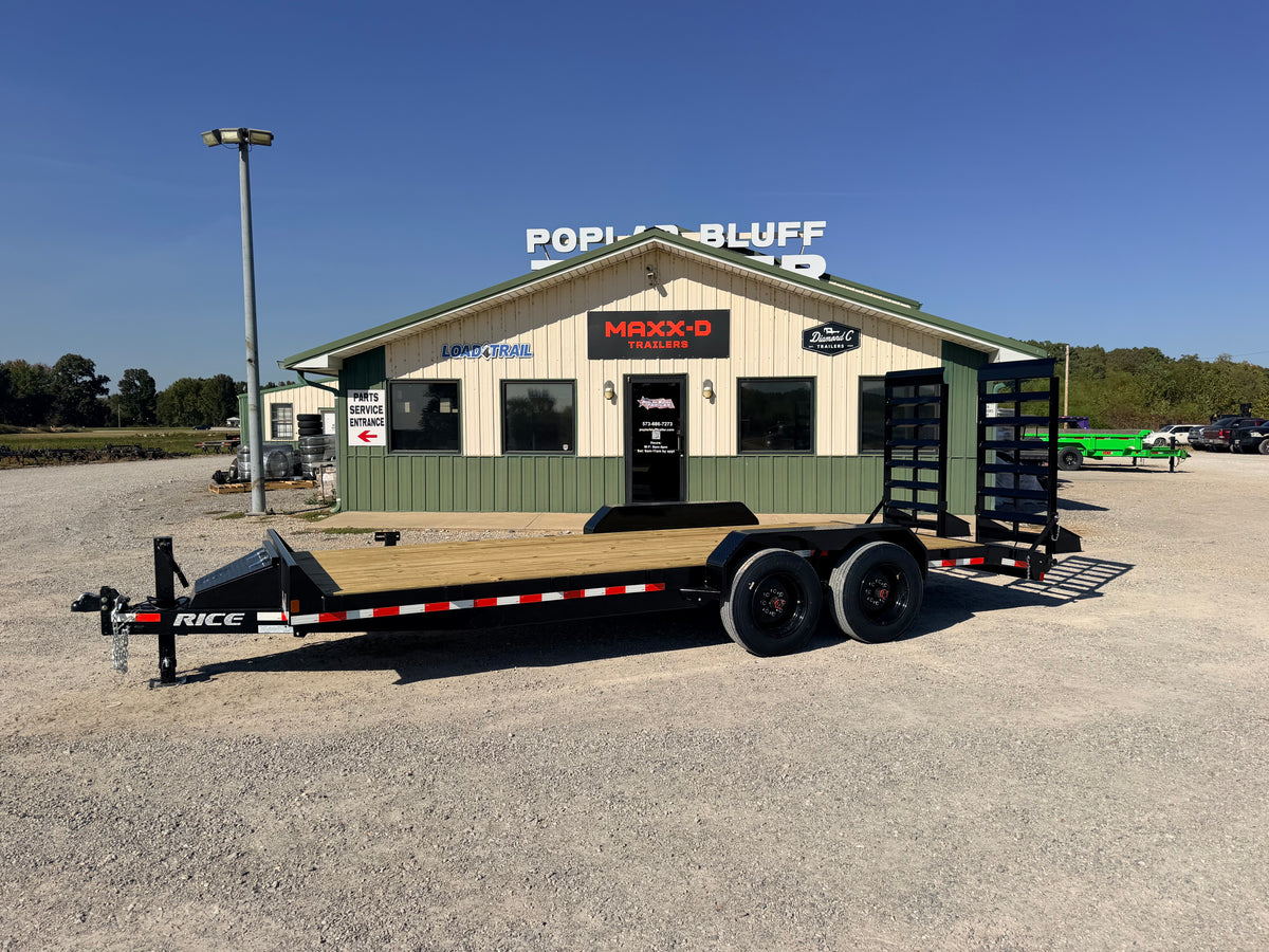 2027 New Rice Equipment Trailer | 82" X 20' | 16000 lbs GVWR | Tandem 8K Axles | 5' Spring Assisted Ramps | FMHD20 16K Equipment HD