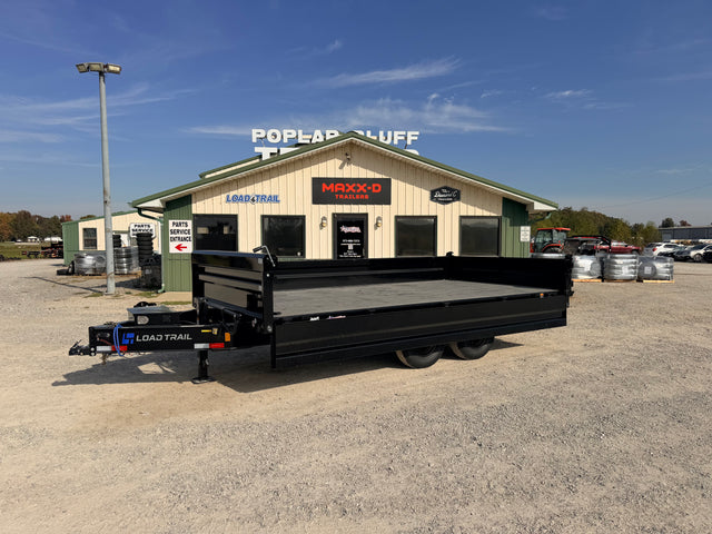 2027 New Load Trail Dump Trailer | 8' X 16' | 14000 GVWR | 18" Fold Down Sides | Scissor Hoist | DZ9616