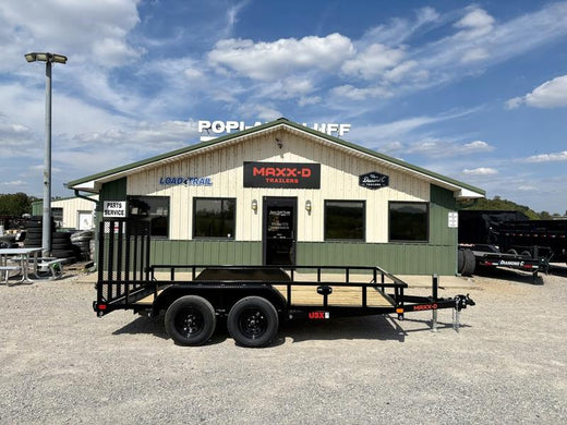 2026 New Maxx-D Utility Trailer | 14' x 83" | 7000 lb GVWR | Tandem Axle | 4' Spring Gate | U3X8314