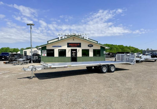2027 New Aluma Utility Trailer | 100" X 28' | 9990 GVWR | Aluminum Deckover | Bi-Fold Tailgate | Model 1028H-TA-BT-DT-RR-RTD