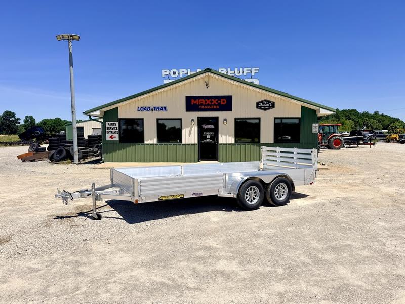 2027 New Aluma Utility Trailer | 81" x 15' | 4400 lb GVWR | Aluminum Bi-Fold Tailgate | Solid Aluminum Sides | 8115TA-R-BT-SR