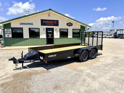 2026 New Rice Trailers Utility Trailer | 82" x 16' | 7000 lbs GVWR | Tandem Axle | Solid Steel Sides | TST8216