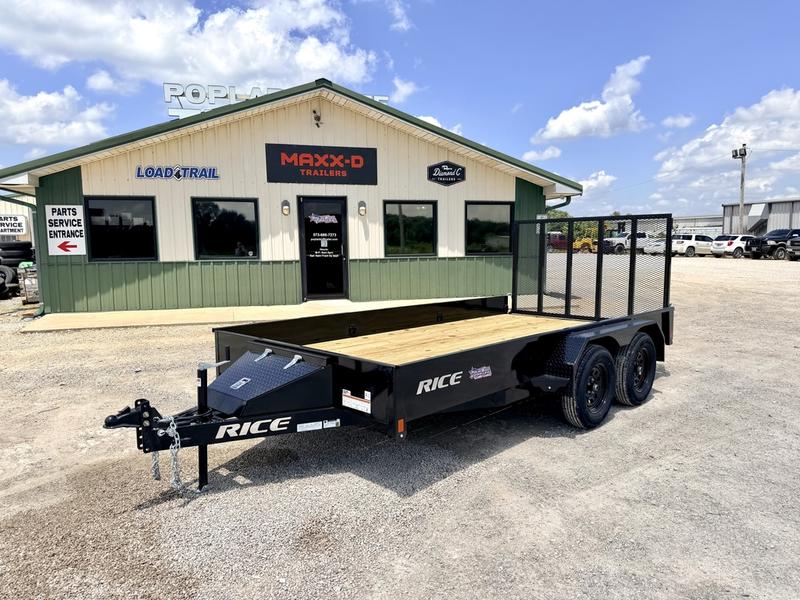 2026 New Rice Trailers Utility Trailer | 82" x 14' | 7000 lbs GVWR | Tandem Axle | Solid Steel Sides | Model TST8214